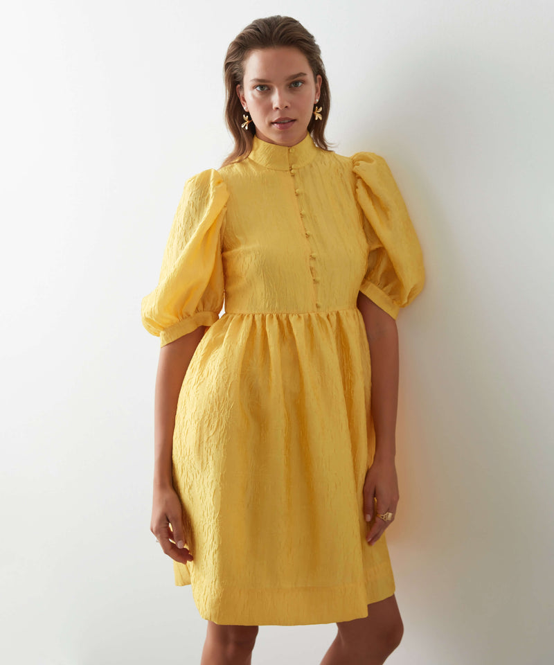 Ipekyol Balloon Sleeve Short Dress Yellow