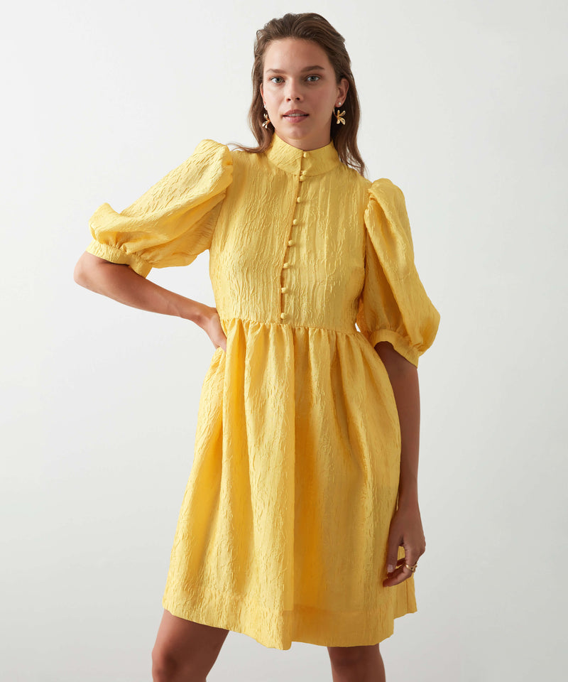 Ipekyol Balloon Sleeve Short Dress Yellow