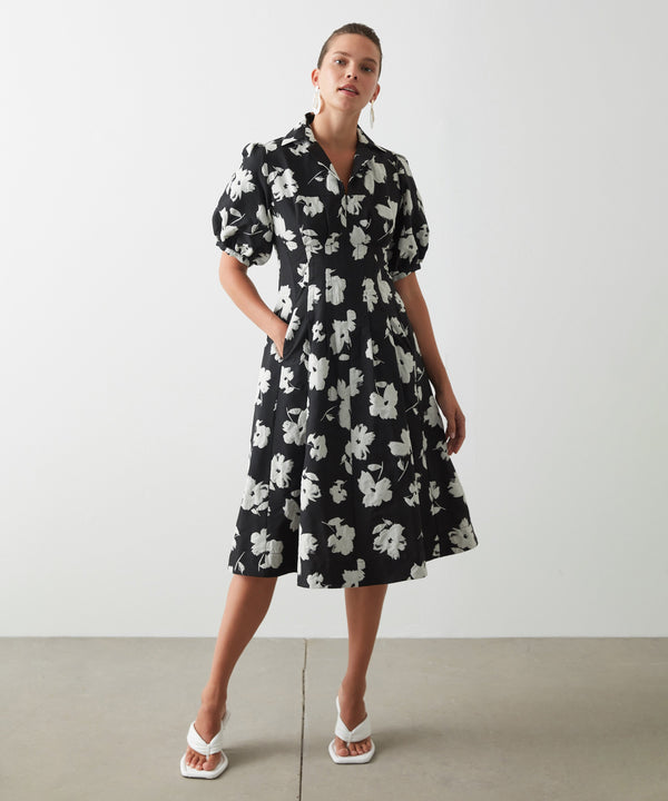 Ipekyol Floral Jacquard Dress Black