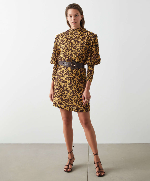 Ipekyol Flower Pattern Dress Brown