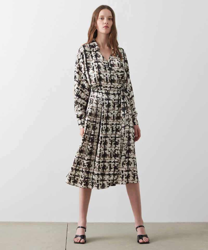 Ipekyol Patterned Wrap Detail Dress Oil