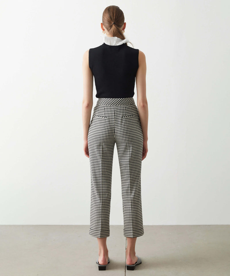 Ipekyol Gingham Pattern Trouser Black