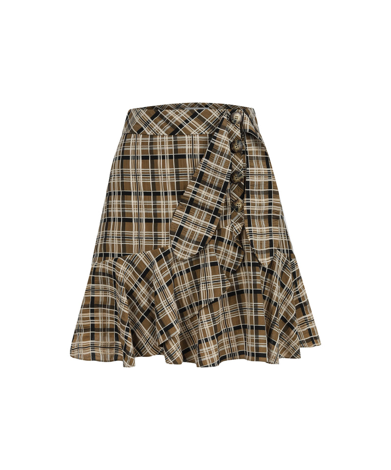 Ipekyol Plaid Pattern Mini Skirt Brown