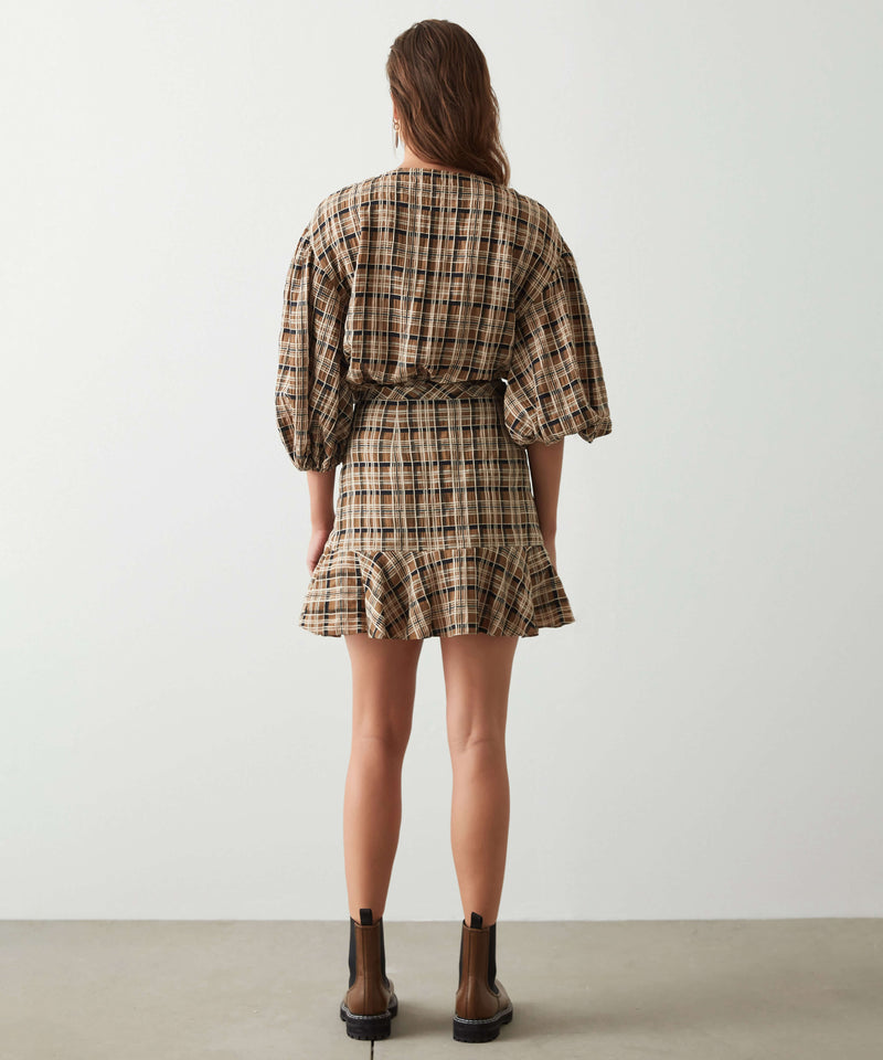 Ipekyol Plaid Pattern Mini Skirt Brown