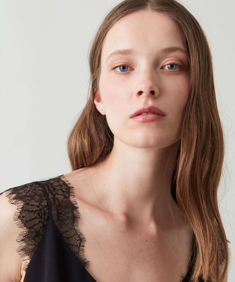 Ipekyol Lace Strap Detailed Blouse Black