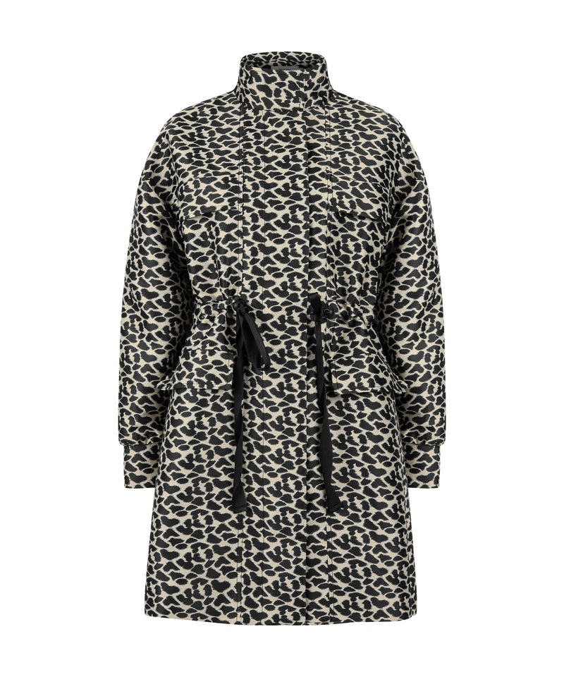 Ipekyol Leopard Pattern Jacquard Coat Black