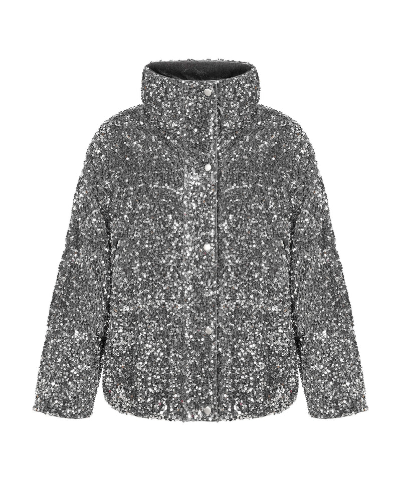 Ipekyol Sequin-Embroidered Coat Silver