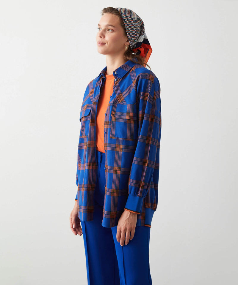 Ipekyol Plaid Pattern Shirt Sax