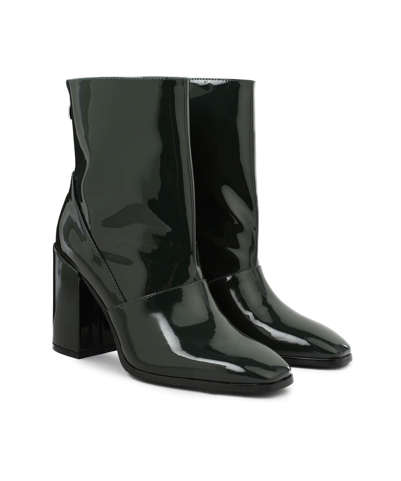 Ipekyol Pu Heeled Boots Green