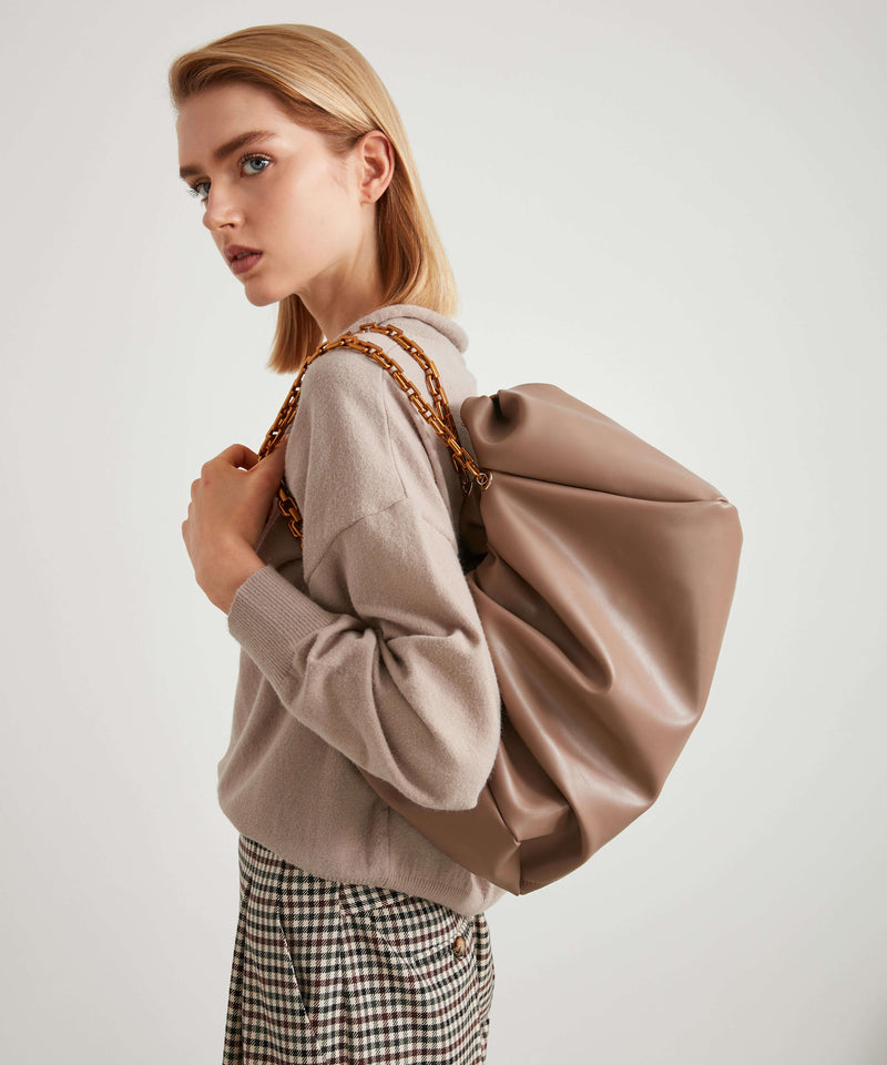 Ipekyol Draped Hobo Bag Beige