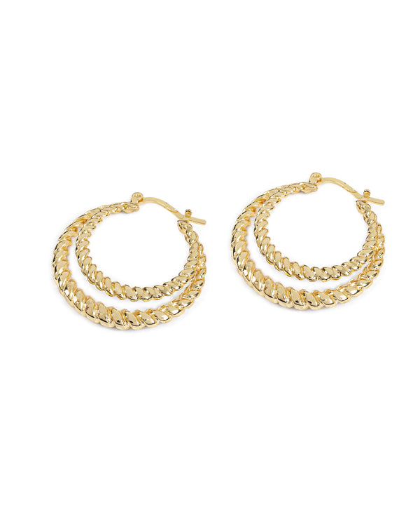 Ipekyol Double Hoop Earrings  Gold