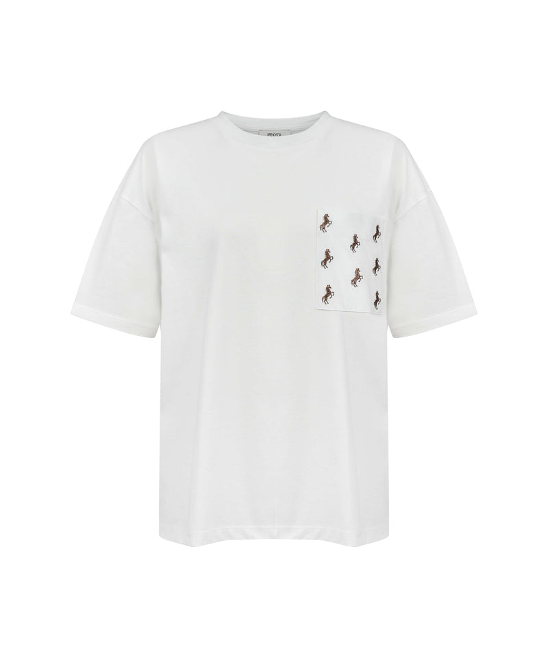 Ipekyol Embroidered Detail T-Shirt White