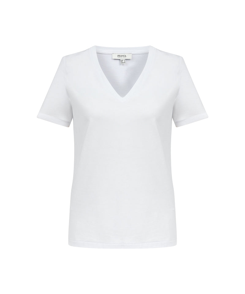 Ipekyol Basic V-Neck T-Shirt Optique White