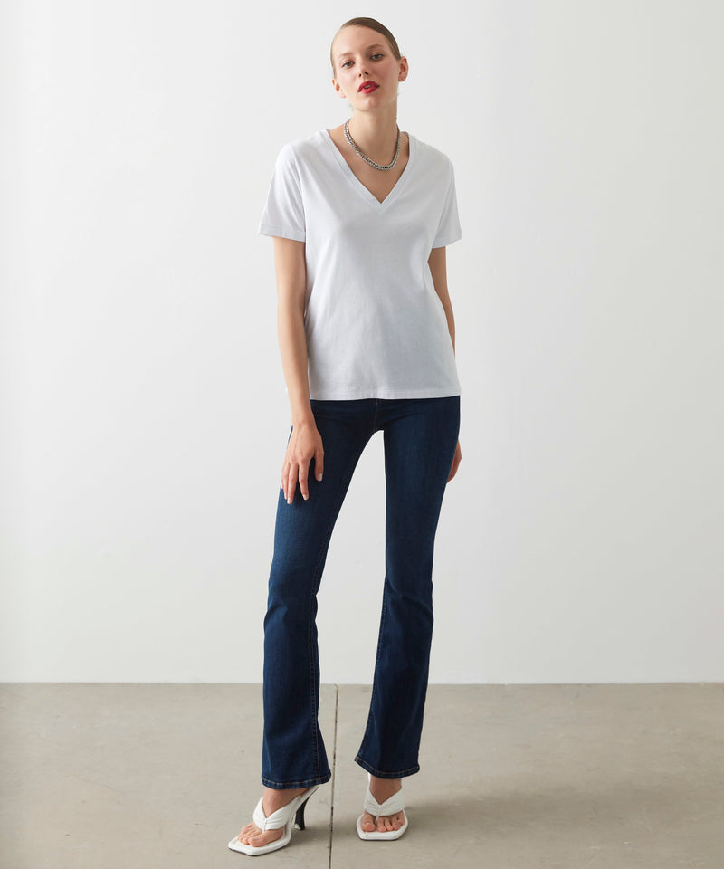 Ipekyol Basic V-Neck T-Shirt Optique White