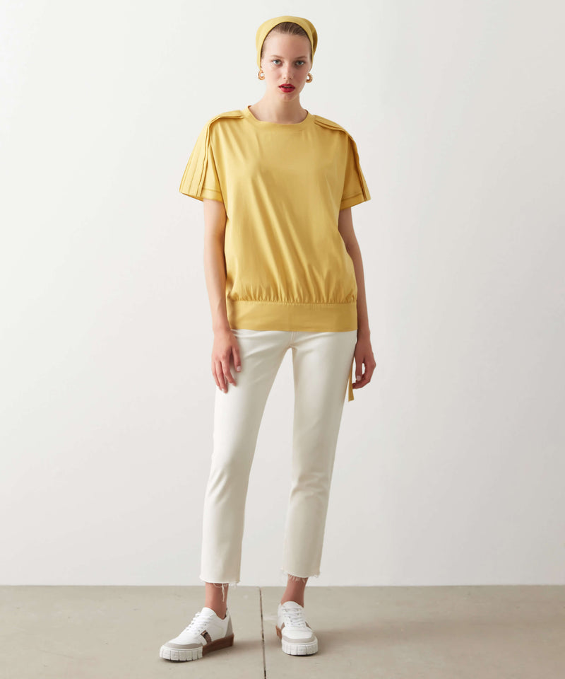 Ipekyol Shoulder Detail T-Shirt Yellow