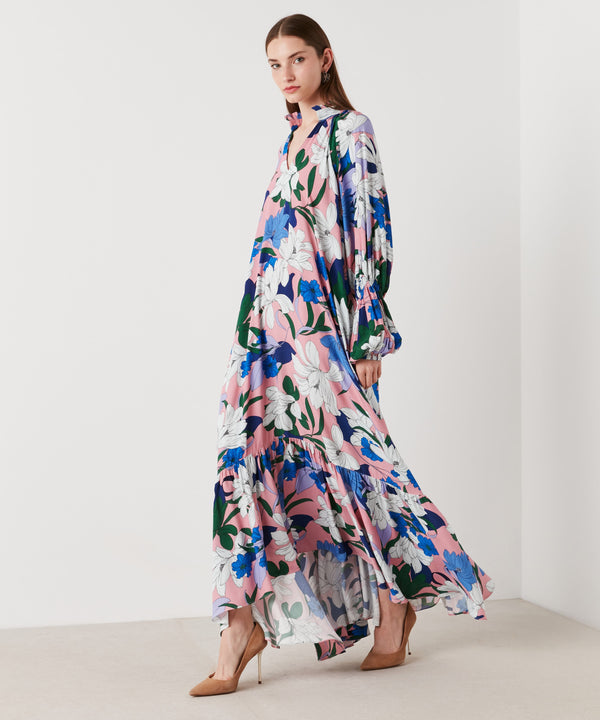 Ipekyol All Over Big Floral Printed Maxi Dress Blue