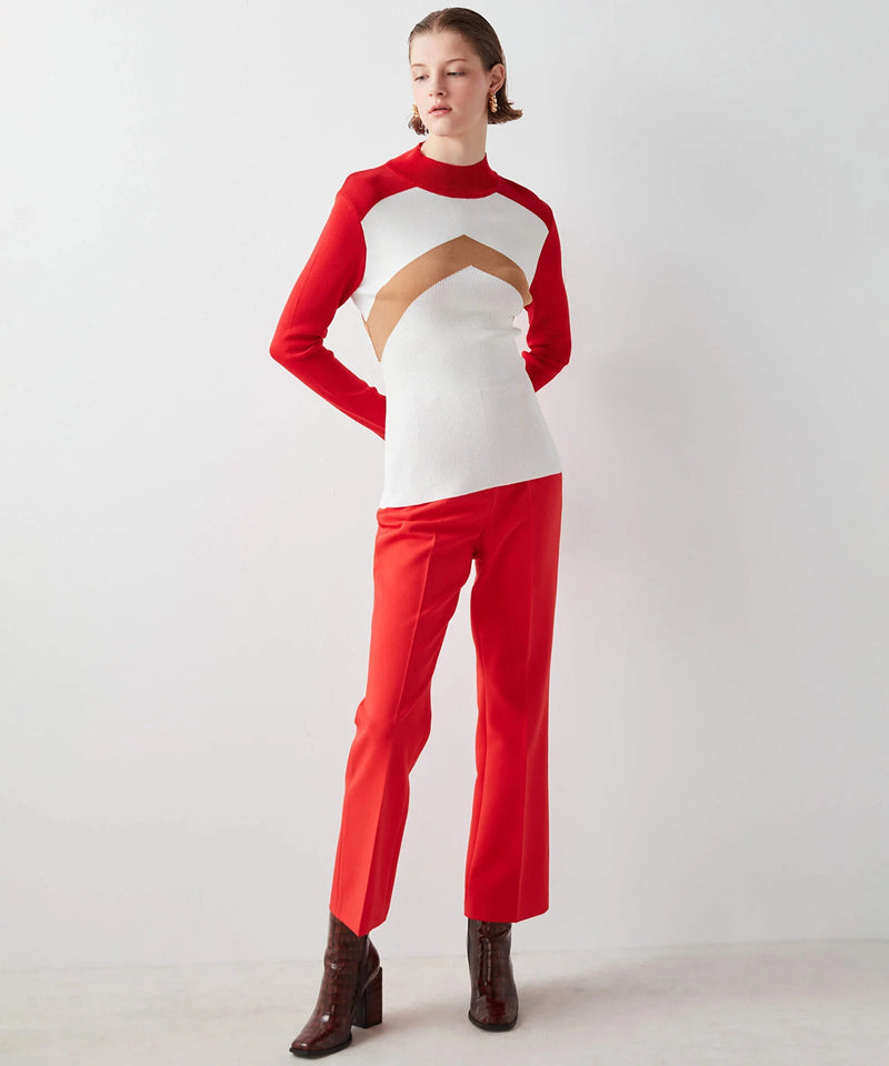 Ipekyol High Waist Regular Trouser Red