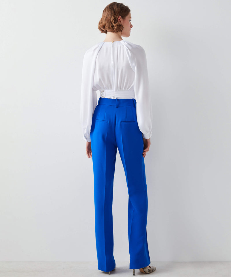 Ipekyol Pin Tuck Pleated High Waist Pants Dark Blue