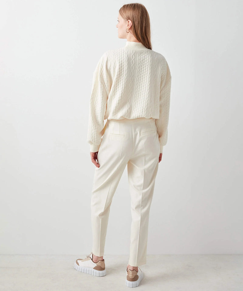 Ipekyol Flap Waist Solid Classic Trouser Ecru