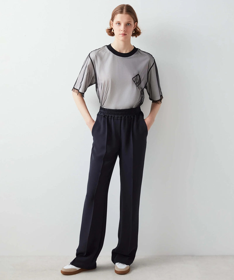 Ipekyol Wide Leg Trouser With Elasticated Waistband Navy