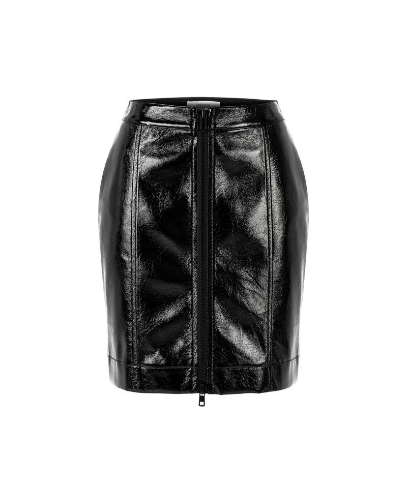 Ipekyol Synthetic Leather Look Mini Skirt Black