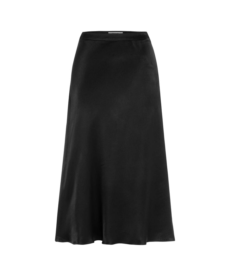 Ipekyol Satin Midi Skirt Black