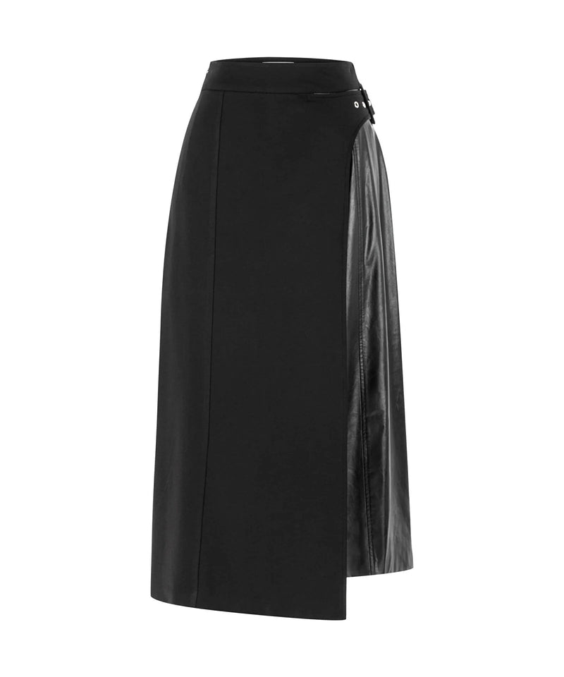 Ipekyol Pu Wrap Midi Skirt Black