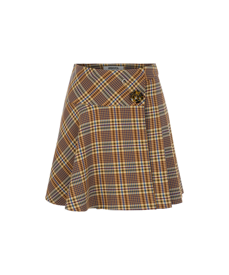 Ipekyol Plaid Mini Skirt Natural