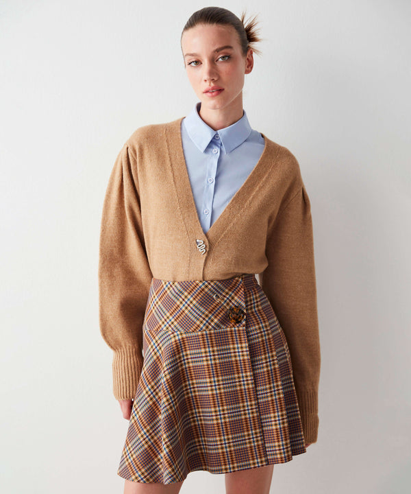 Ipekyol Plaid Mini Skirt Natural