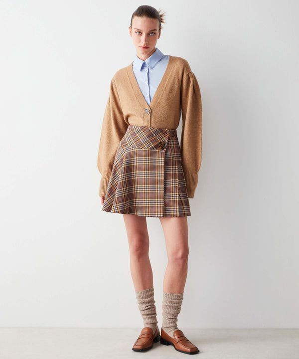 Ipekyol Plaid Mini Skirt Natural