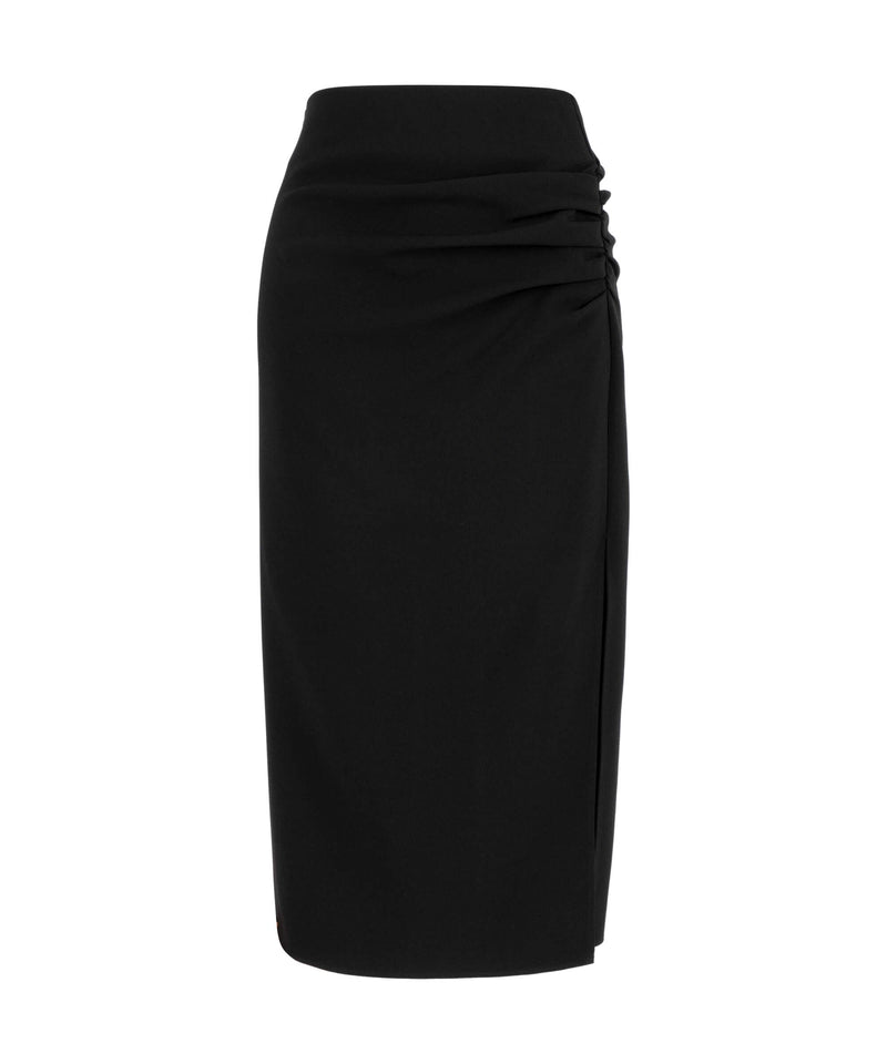 Ipekyol Draped Detail Midi Skirt Black