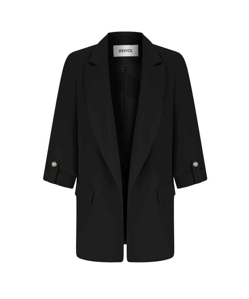 Ipekyol Classic Notch Lapel Blazer Black