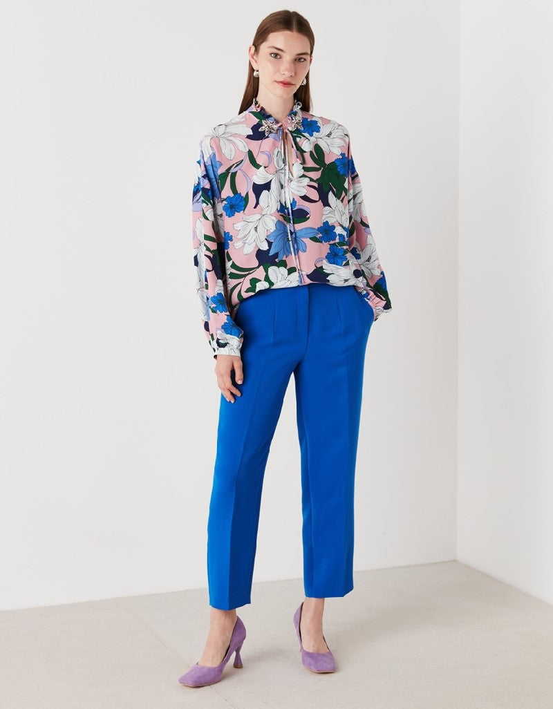 Ipekyol Multicolored Floral Printed Blouse Blue