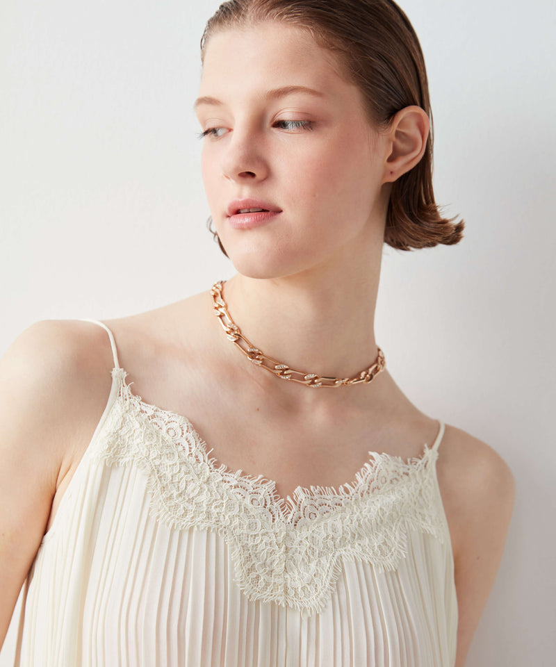 Ipekyol Pleated Blouse With Lace Neck Ecru