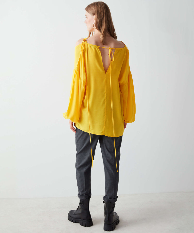 Ipekyol Stylish Self Tie Blouse Yellow