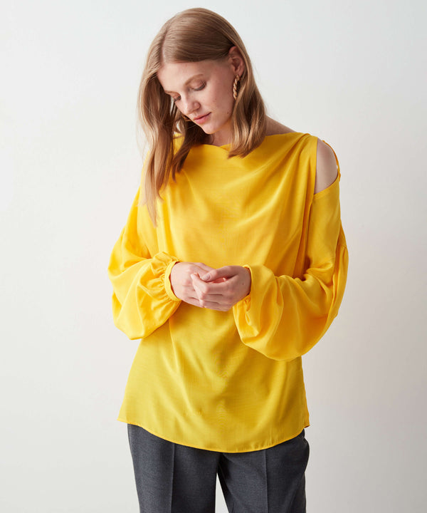 Ipekyol Stylish Self Tie Blouse Yellow