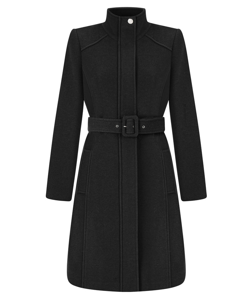 Ipekyol Seamed Stamp Coat With Belt Black