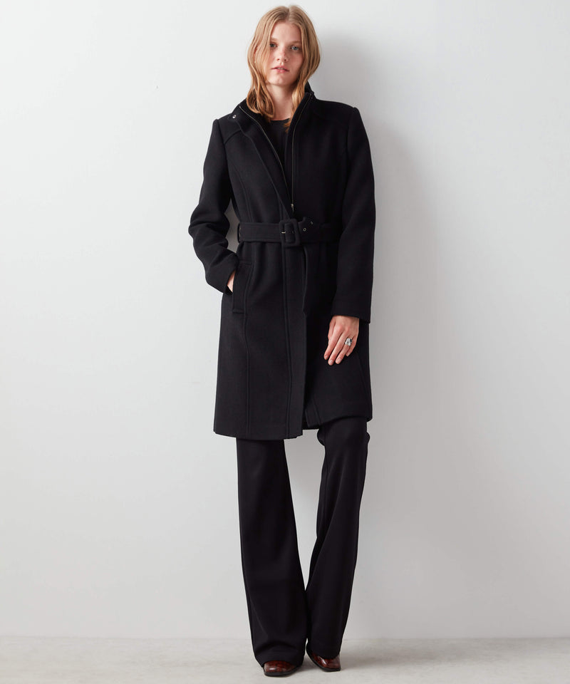 Ipekyol Seamed Stamp Coat With Belt Black