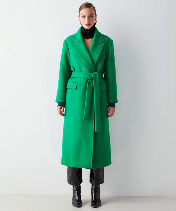 Ipekyol Wool Double-Breasted Coat Green