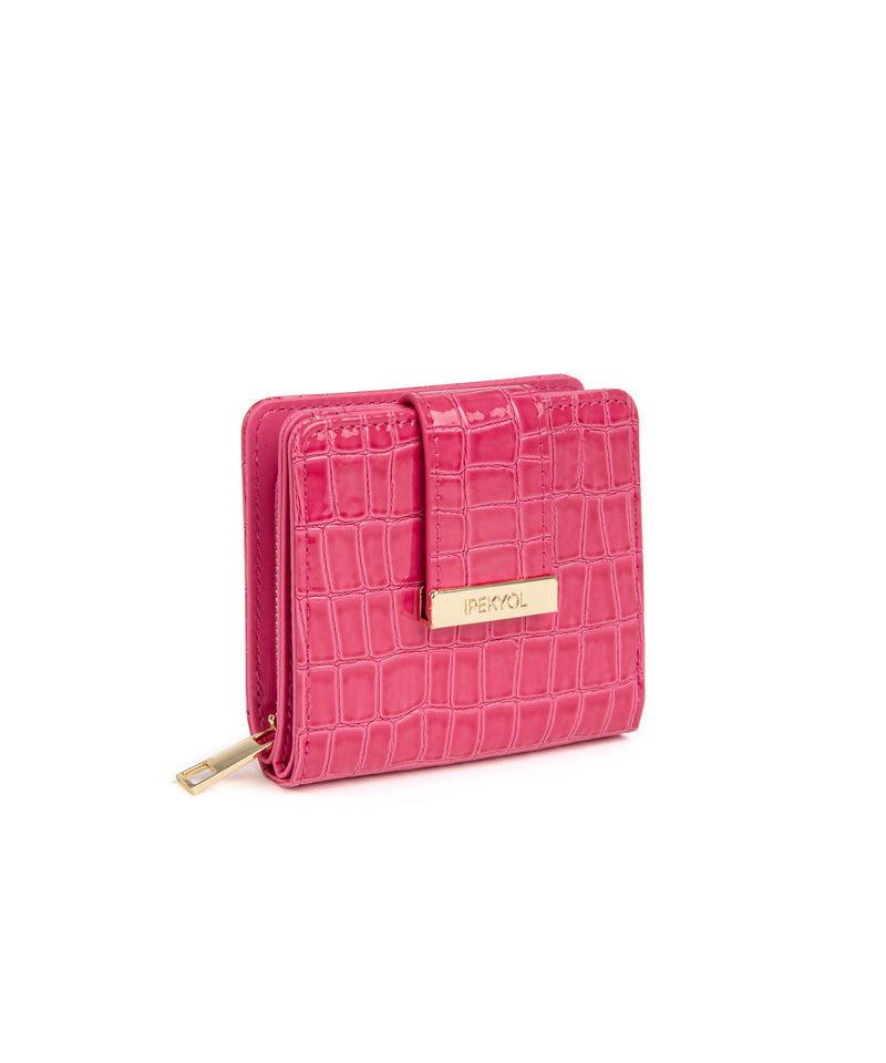 Ipekyol Crocodile Pattern Wallet Pink