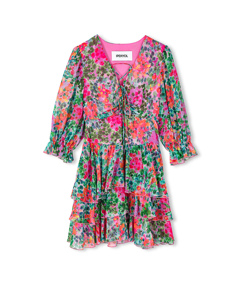 Ipekyol Flower Pattern Mini Dress Pink