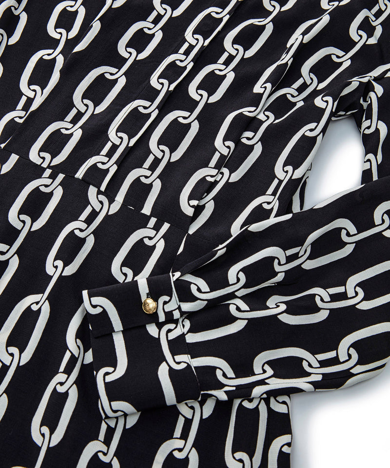 Ipekyol Chain Pattern Dress Black