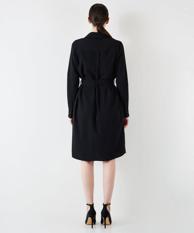 Ipekyol Shirt Dress With Metal Accessories Black