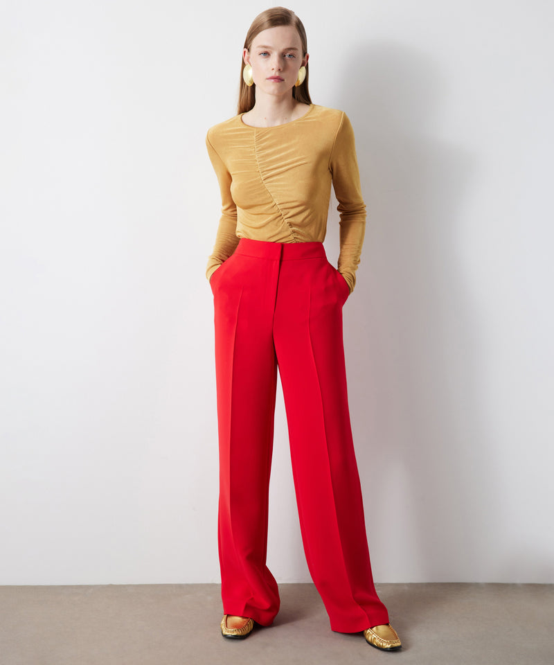 Ipekyol Wide Leg Fit Trousers Red