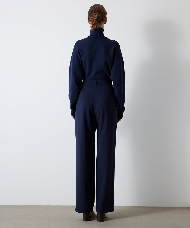 Ipekyol Palazzo Fit Trousers Navy Blue