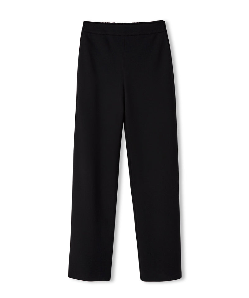 Ipekyol Straight Fit Elastic Waist Trousers Black