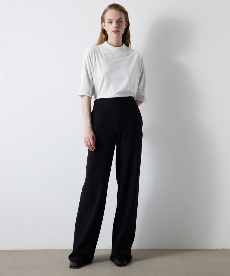 Ipekyol Straight Fit Elastic Waist Trousers Black