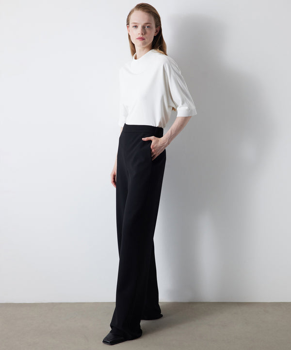 Ipekyol Straight Fit Elastic Waist Trousers Black