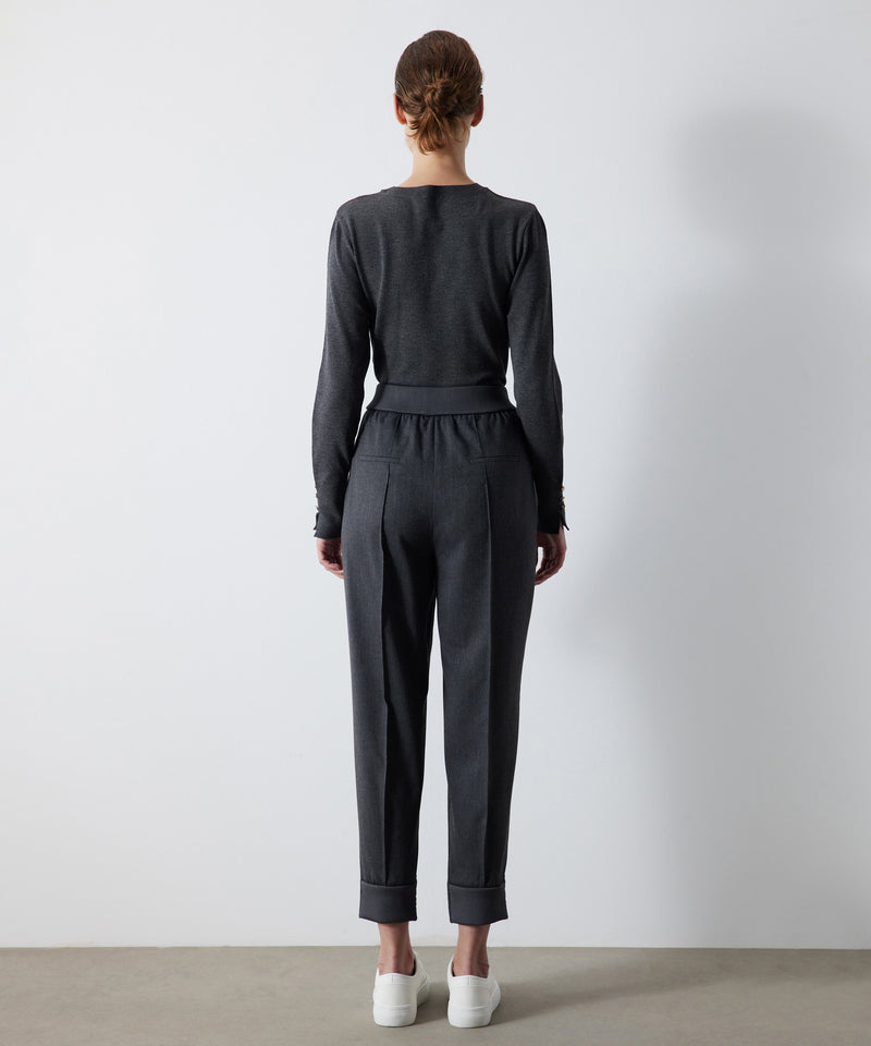 Ipekyol Elastic Waist Trousers Grey