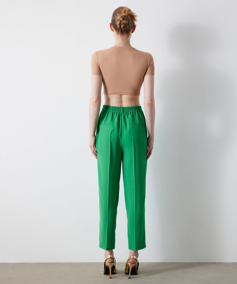 Ipekyol Draped Detailed Solid Trousers Green